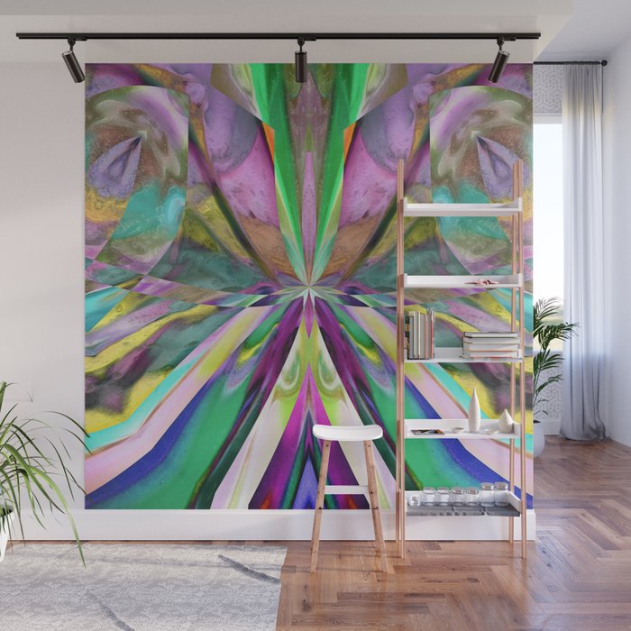 346 Abstract Flower Design Wall Mural By Inpixs Society6