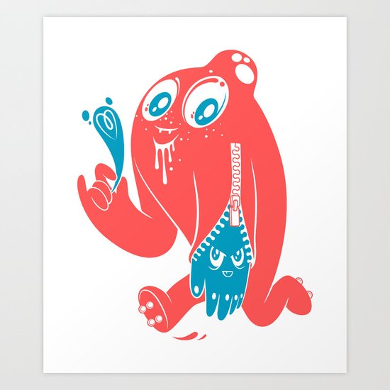 ink stain on my heart Art Print