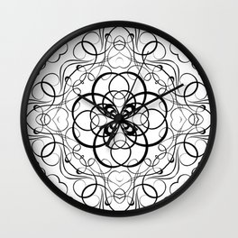 SACRED GEOMETRY Wall Clock | Spiritualart, Kaleidoscopedesign, Floweroflife, Illustration, Other, Digital, Geometricshapes, Blacklines, Organicnature, Sacredgeometry 