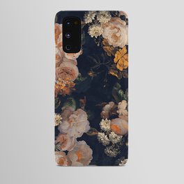 Antique Botanical Peach Roses And Chamomile Midnight Garden Android Case