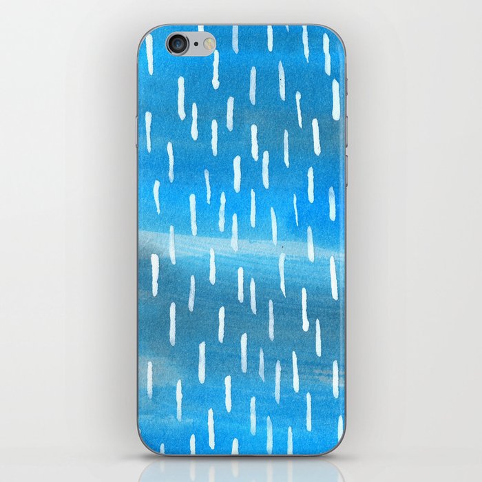 Blue Rain iPhone Skin