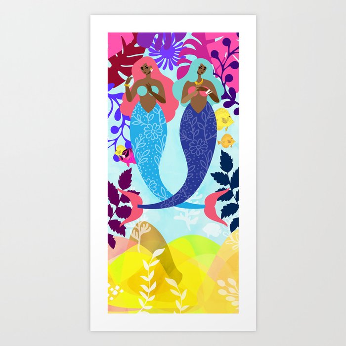 Mermaid Summer Art Print