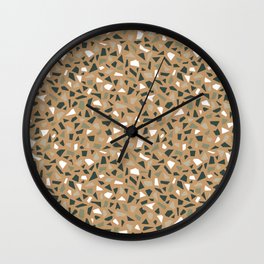 TERRAZZO II-X-II Wall Clock | Graphicdesign, Natural, Trendy, Terracotta, Green, Colorful, Nature, Abstract, Terra, Retro 
