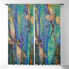Colorful Dragonflies Blackout Curtain