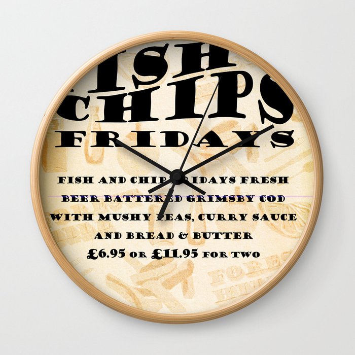 Fish&Chip Fridays Wall Clock