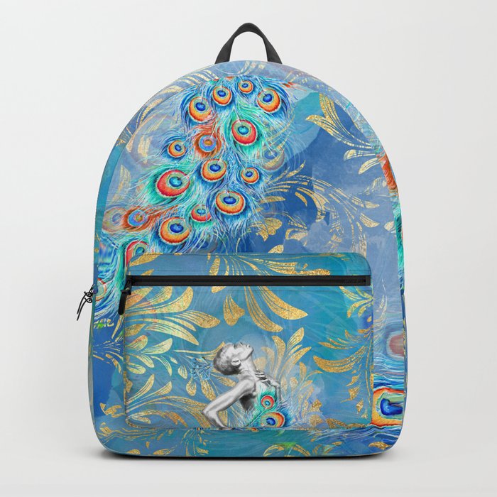 Feather peacock #17 Backpack
