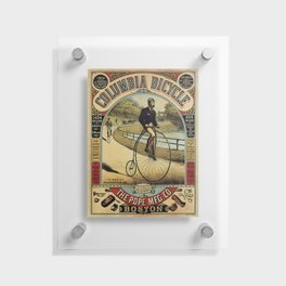 Columbia Bicycle Vintage Illustration Boston Floating Acrylic Print