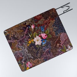 Gothic Floral Antique Textile Design 1788 William Kilburn Picnic Blanket