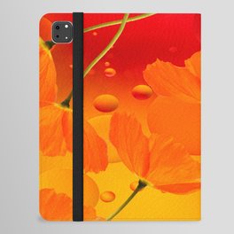 Poppy Flowers in Sunset Colors #decor #society6 #buyart iPad Folio Case