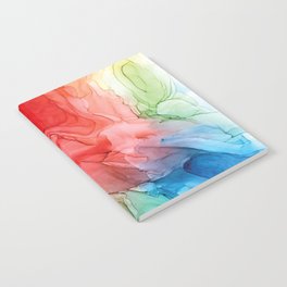 Rainbow Good Vibes Abstract Painting Notebook