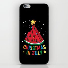 Funny Watermelon Christmas In July iPhone Skin