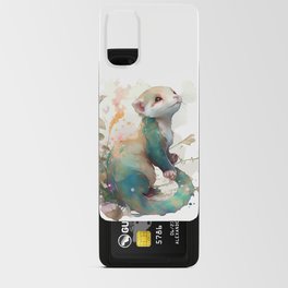 Watercolor peaceful ferret scene Android Card Case