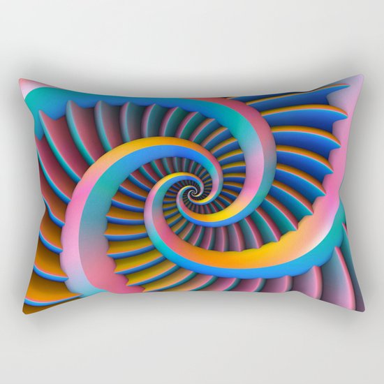 Opposing Spirals Rectangular Pillow