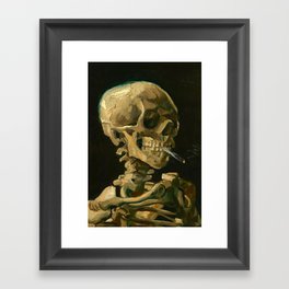 Vincent Van Gogh Skull of a Skeleton with Burning Cigarette Framed Art Print