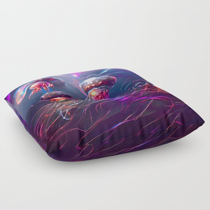 Purple Jellyfish Floor Pillow
