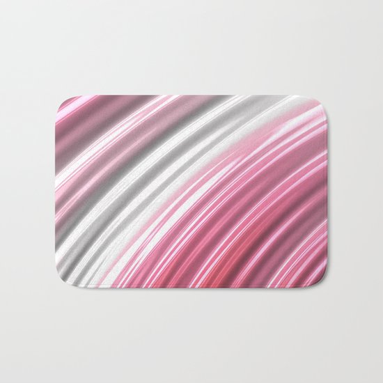 Pink Candy Stripes Bath Mat