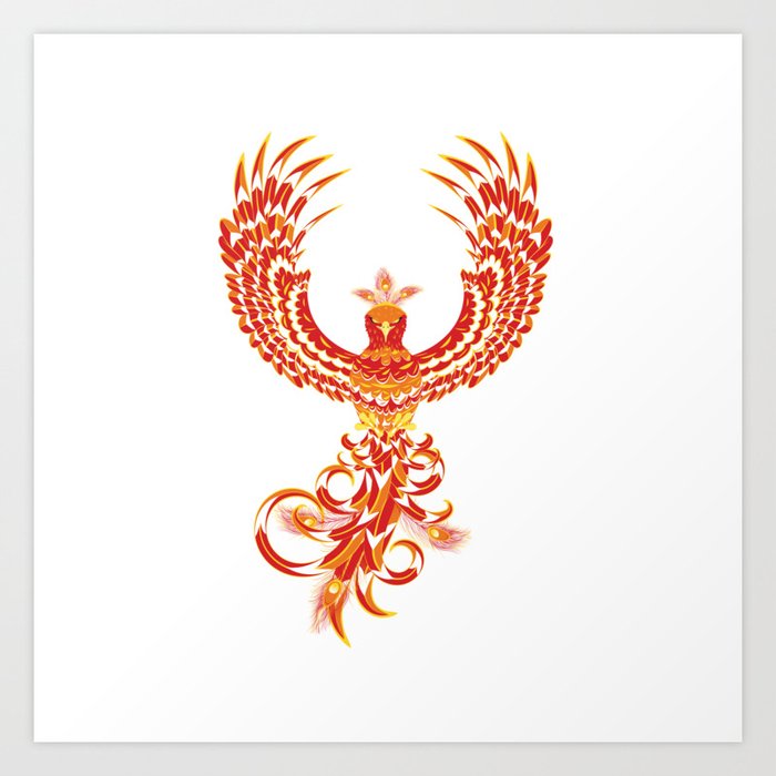 Mythical Phoenix Bird Art Print By Annartshock Society6