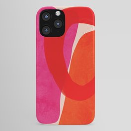 relations IV - pink shapes minimal painting iPhone Case