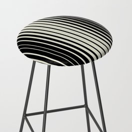Mid century modern lines pattern - Black and White Bar Stool