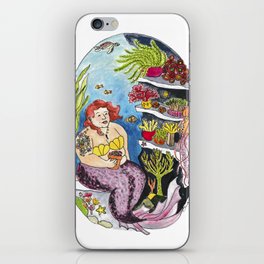 House Plant Loving Mermaid iPhone Skin