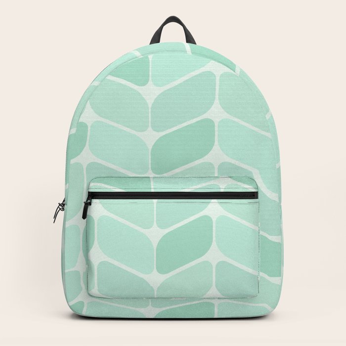 Vintage Diagonal Rectangles Mint Green Backpack by Kay Cordingly Society6