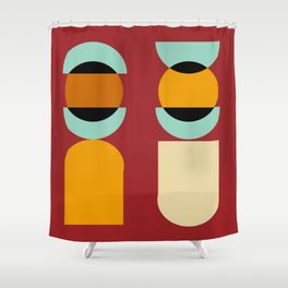 7 Abstract Shapes 211213 Minimal Art  Shower Curtain