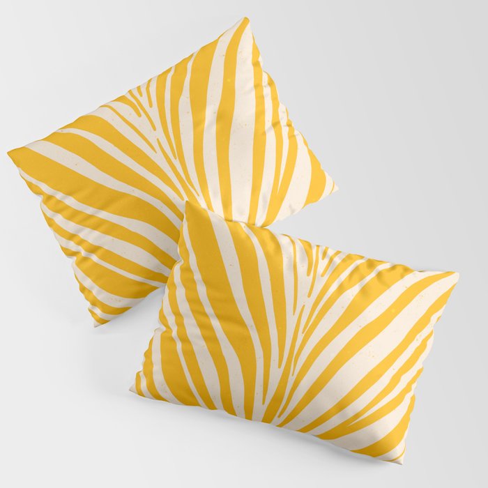 Yellow Zebra Animal Print Pillow Sham