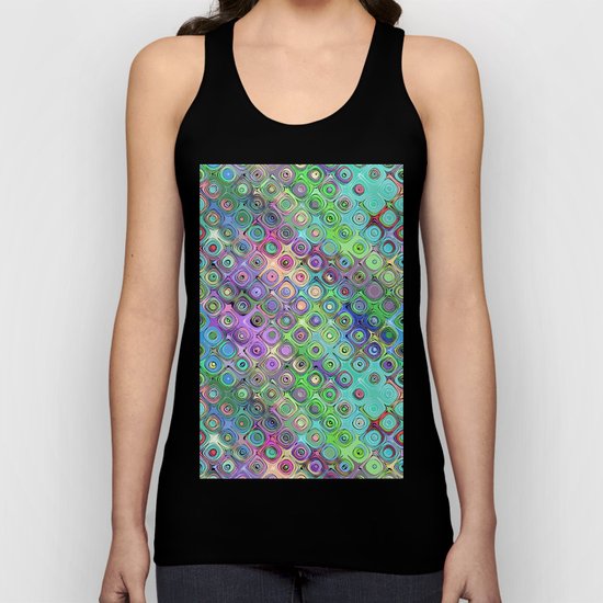 Abstract Pattern of Colorful Shapes Unisex Tank Top