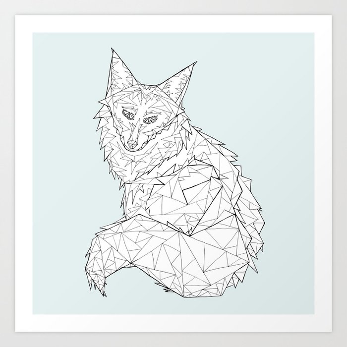 Diamond Fox  Art Print