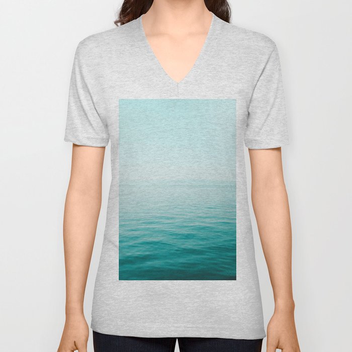 still sea, ocean, water V Neck T Shirt