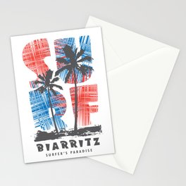 Biarritz surf paradise Stationery Card