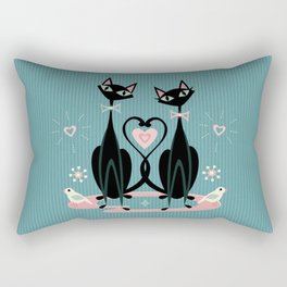 Vintage Kitty Love ©studioxtine Rectangular Pillow