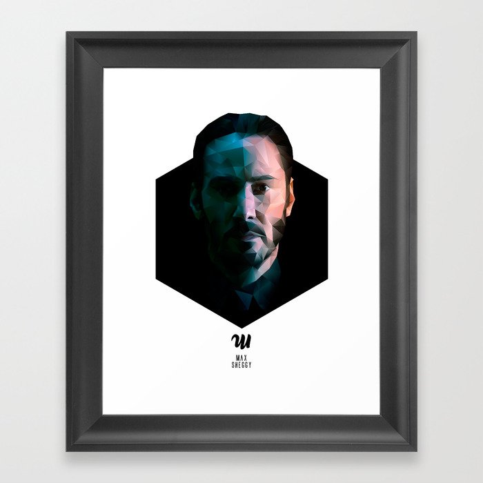 Low Poly Keanu Reeves Framed Art Print By Maxsheggy Society6