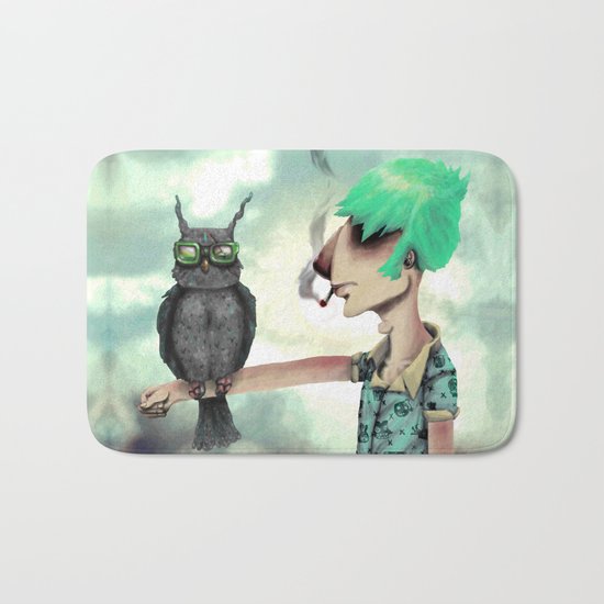 Punk N' A Bird Bath Mat