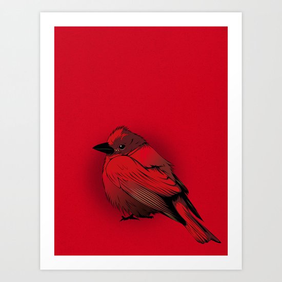 Little Red Bird Art Print