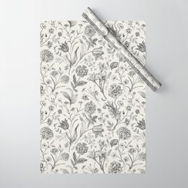 Toile de Jouy Vintage French Floral Wrapping Paper
