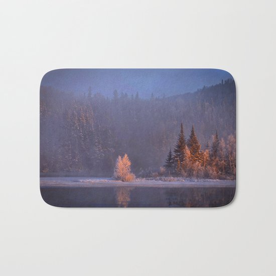 Canadian winter landscape Bath Mat