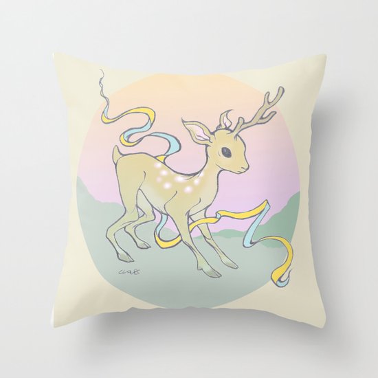 Unifawn (color) Throw Pillow