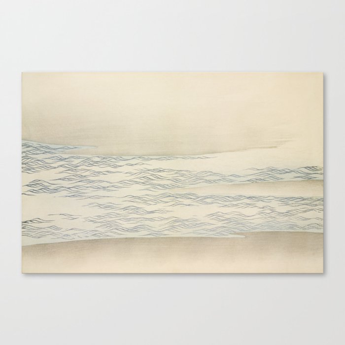 Kamisaka Sekka - Ocean waves from Momoyogusa Canvas Print