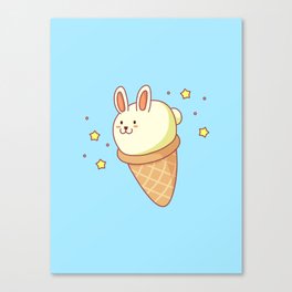 Bunny-lla Ice Cream Canvas Print