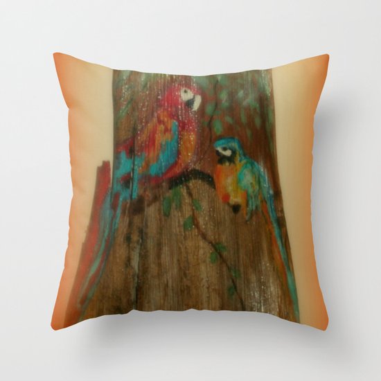 A Tropical Sherbet Paradise in Old Florida Throw Pillow