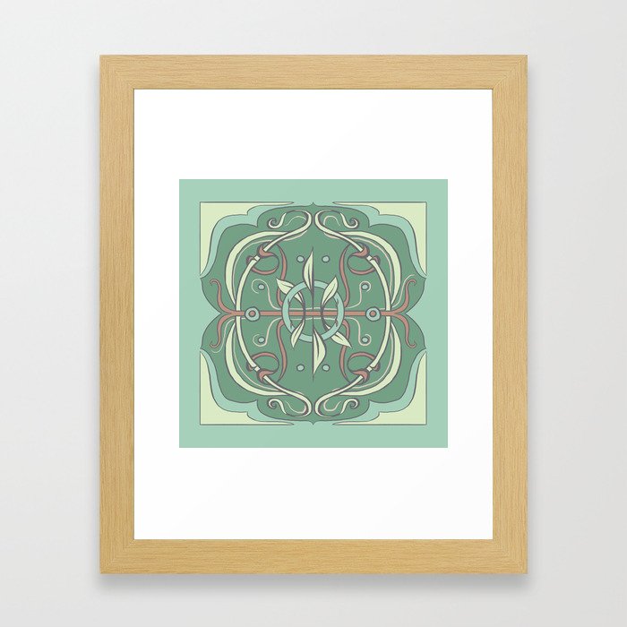 slightly floral, very green Framed Art Print