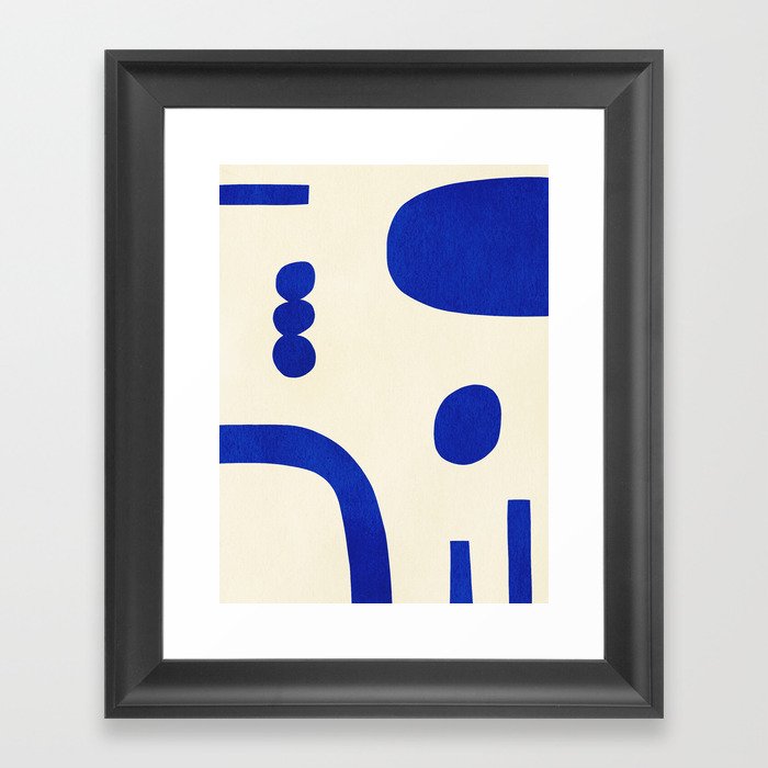 Composition n01-blue Framed Art Print