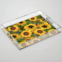 Vintage & Shabby Chic - Noon Sunflowers Garden Acrylic Tray