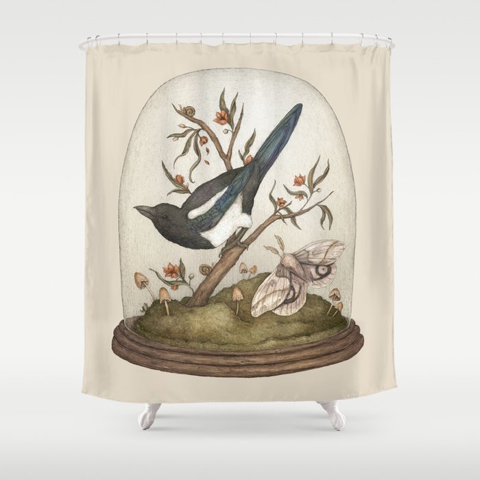 One for Sorrow Shower Curtain