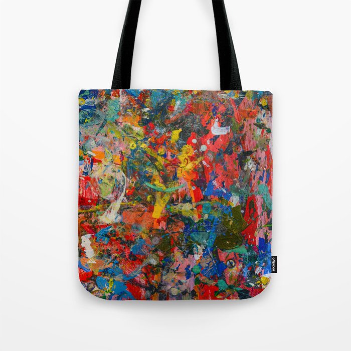 Red, hot, and blue African American musical jazz New Orleans abstract painting Tote Bag
