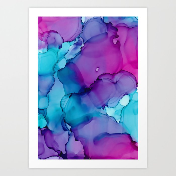 Alcohol Ink - Wild Plum & Teal Kunstdrucke Alcohol Ink - Wild Plum & Teal Kunstdrucke