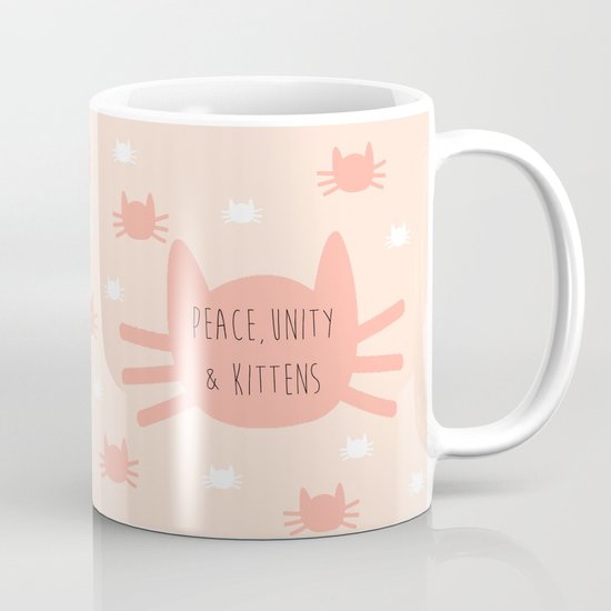 Peace, Unity & Kittens Mug