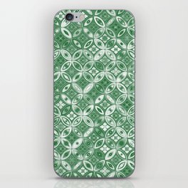 GREEN Ornate Prismatic Pattern. iPhone Skin