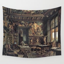 The Library In The Palais Dumba 1877 by Rudolf von Alt | Reproduction Wall Tapestry | Photography Style In, Painting Paintings, Nature Decor Work, Color Graphicdesign, Artworks Artwork, Classic Reproduction, Retro Renissance Bed, Artist Artists Works, Accent Genre Gallery, Classical Museum 